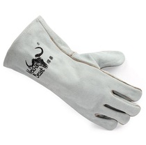 Welding beast EN388 35CM Grade C cow two-layer neck leather welding casting welder work gloves