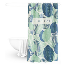 Pastoral green bathroom waterproof shower curtain toilet partition curtain shower cloth anti-mildew thickening hanging curtain curtain curtain no hole