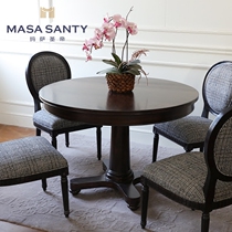 Minimalist Modern American Black Parquet Table Round Table Designer-style Dining Room Dining Room furniture Custom Cosmetic Light Extravaganza