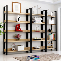Bookshelf simple partition shelf living room partition flower shelf bookcase storage shelf simple floor storage rack iron art