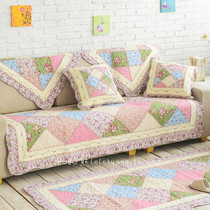 New cotton fabric pure sofa cushion cushion pastoral non-slip simple Four Seasons European leather sofa towel cover cover