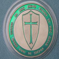 Foreign coin green horse Sword Knight commemorative medal Czech crusade no face value