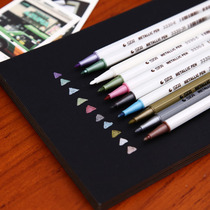 One year one month diy handmade album production Graffiti writing Gouache black card white cartoon with tasteless metal pen