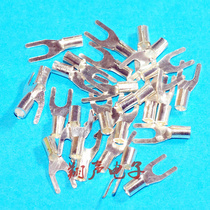Y-type cold-pressed terminal blocks Fork-shaped audio DIY machine terminal blocks Copper plating 1 5-3