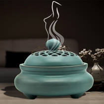 Large incense burner ceramic room aromatherapy bedroom incense stove sandalwood stove