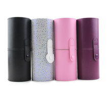 Makeup brush tool Portable storage makeup pen Empty brush barrel brush barrel PU leather does not contain brush