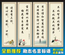 Classroom culture wall sticker decoration Famous quotes Inspirational slogans Training tutoring class creative stickers Class layout