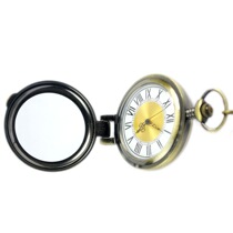 Fashion personality large magnifying glass antique leisure European and American style single-sided ancient Roman digital retro pocket watch 8042