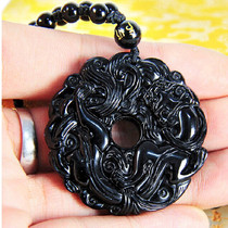 Bu Antang obsidian grass dragon pendant pendant Obsidian