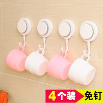 Bijajia strong suction cup hook Creative incognito sticky hook Kitchen door back nail-free hook Bathroom storage rack wall hanging