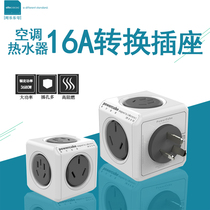One to two 16a to 10a air conditioning socket adapter One point how much power three-pin expansion row plug water heater
