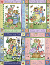 Cross stitch electronic map redraw source file-JJ-friend series JJ style cartoon 4 sets