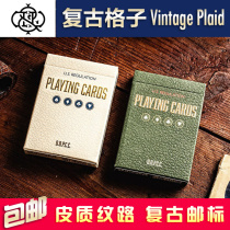 Huiqi Poker Vintage Plaid Retro Plaid Original Imported Playing Cards Cards DD Out