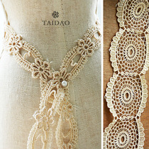 Taiwan new Korean DIY handmade champagne color water soluble lace H85 wedding dress accessories lace