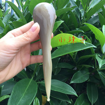 Handmade natural white buffalo horn plucing bar eye facial meridian massage stick eye cream guide stick