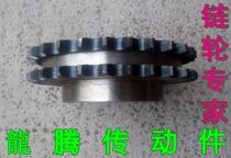 Professional production and processing custom high precision chain wheel 4 points 22 teeth double row 08B22 teeth double row distance: 12 7
