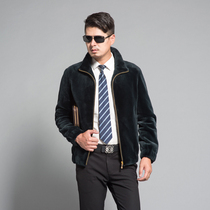 New mink leather Grand coat mens entire mink Ferret Leather Fur Fur Coats Male Fur Coats Mens Mink Mens Coats