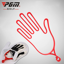 Golf glove frame with adhesive hook accessories