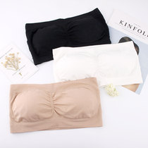 Summer white complexion without a smeared breast wrap lady anti-walking light chest circumference beating bottom without shoulder strap bra underwear meme back