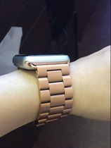 apple apple watch1 metal 38 three-bead stainless steel strap iwatch2 sports chain watch strap 42