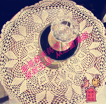 Amoy elegant pure handmade crochet hook flower cotton thread Lace Hollow woven table pad Coaster tablecloth tablecloth multi-color custom