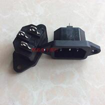 AC power socket male seat character socket 10A250V high quality all copper with ear three pin socket