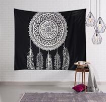 Indian Mandala Mandala feather yoga tapestry Nordic ins hanging cloth catcher dream net wall background decorative painting