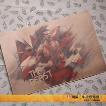 Jokinno Aposter Joakim Noah beast Noah Posters Noah Poster Bull Team Stars Propaganda Painting Retro