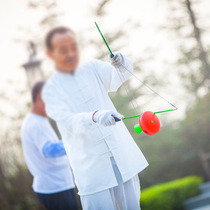 0358 bearings unilateral hollow bamboo single head loud bamboo hollow bamboo with rod rope complete set aside empty bamboo old Park Morning Fitness