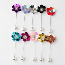 Word pin accessories brooch Anti-slip collar buckle womens corsage shirt sequin flower brooch