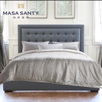 Minima Modern American Grey Blue Soft Bag Double Bed 1 1 5 1 8 m Designer Prototype Room Bedroom Furniture Custom