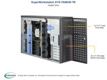 GPU Server Ultramicron 7048GR-TR Deep Learning Artificial Intelligence Support 4 TitanX Tesla