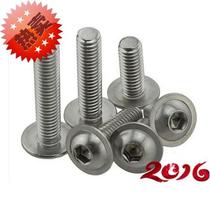 Promotional 304 Stainless Steel Hexagon Screw with Pad M3 Series ISO7380 2 Semi-circular Head with Pad Screw