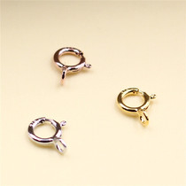 S925 Sterling silver DIY accessories Bracelet buckle Spring buckle Necklace buckle plated gold White gold rose gold