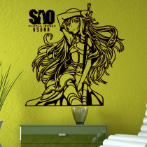 Sword God Domain Animation Around Two-dimensional Wall Sticker Wallpaper Dormitory College Student Bedside Sticker Bedroom Removable