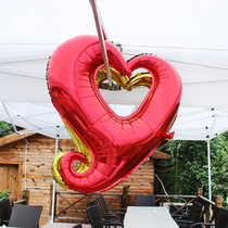Ultra Large Number 40 Inch Hook Atrium Aluminium Film Balloon Wedding House Arrangement Balloon Heart-shaped Wedding Venue Arrangement Props