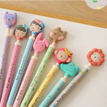 Korean stationery new cute cute cute animal cartoon personality by moving stroke pen water pen 0-5mm black smooth