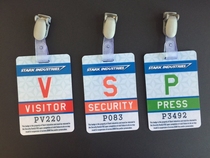 Iron Man STARK Industrial STARK INDUSTRIES VISITOR BADGE VISITOR BADGE