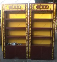 Sea cucumber Birds Nest Cordyceps sinensis deer antler display cabinet precious Chinese herbal medicine supplement health care products shelf tea display cabinet