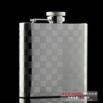 zipup imported 304 stainless steel 6oz flagon (square) 6oz carry funnel wine glass