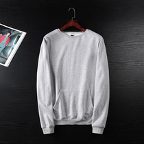 Foreign trade tail single mens sweater winter velvet thickened round neck pullover original single cut label Korean version of the trend long-sleeved jacket