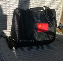 Black grid cloth gentleman carry small bag travel carrying case fashion casual bag multi-function kit