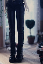 (endless) bjd sd 13 10 female leather pants open sheet black pu pants va coat punk pants