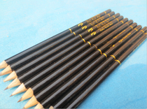 Customized round log black pencil bump hot stamping lettering printing hotel room pencil