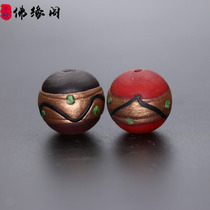 Buddha Yuange Pavilion of the Republic of China sprinkled gold waist line old glaze beads old beads DIY with beads