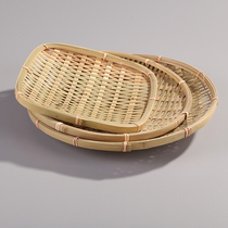 Bamboo dustpan Bamboo sieve Environmental protection fruit utensils Handmade bamboo environmental protection bamboo basket Fruit basket square fruit plate