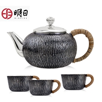 Tomorrow sterling silver teapot set silver pot 999 foot silver bubble teapot