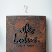  There is a trick to rust creative signboard led backlight Wrought iron hollow