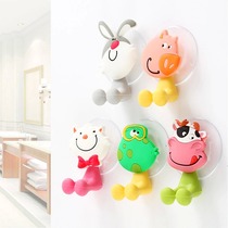 Home Cute Korean Version Cartoon Creative Bathroom Suction Cups Toothbrush Rack Cute Animal Lovers Toothbrush Rack Suction Wall