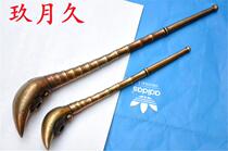 Pure copper bamboo pipe cigarette holder antique dragon and phoenix long rod cigarette bag smoking gun No. 2